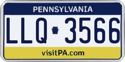 PA license plate LLQ3566