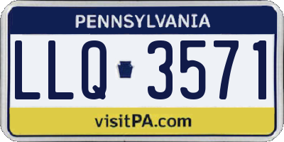 PA license plate LLQ3571