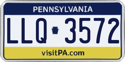 PA license plate LLQ3572