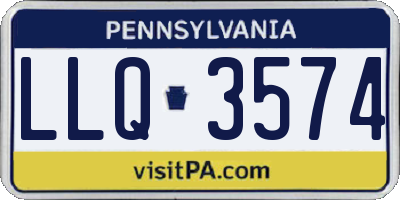 PA license plate LLQ3574