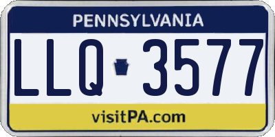 PA license plate LLQ3577