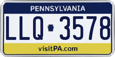 PA license plate LLQ3578
