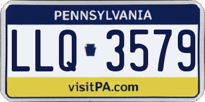 PA license plate LLQ3579