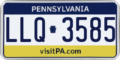 PA license plate LLQ3585