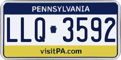 PA license plate LLQ3592