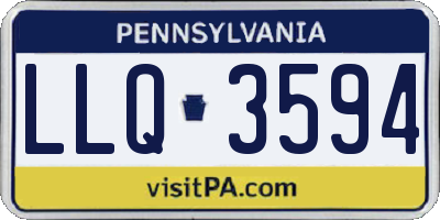 PA license plate LLQ3594