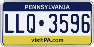 PA license plate LLQ3596