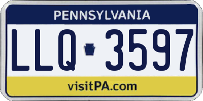 PA license plate LLQ3597