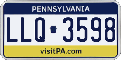PA license plate LLQ3598