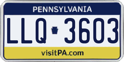 PA license plate LLQ3603