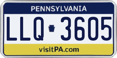 PA license plate LLQ3605