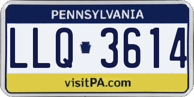 PA license plate LLQ3614