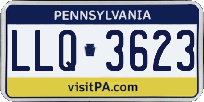 PA license plate LLQ3623