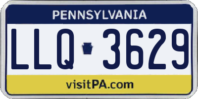 PA license plate LLQ3629