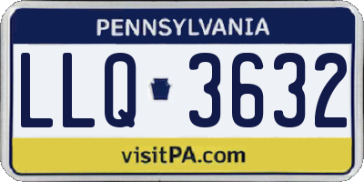 PA license plate LLQ3632