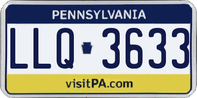 PA license plate LLQ3633