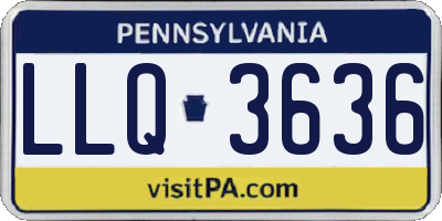 PA license plate LLQ3636