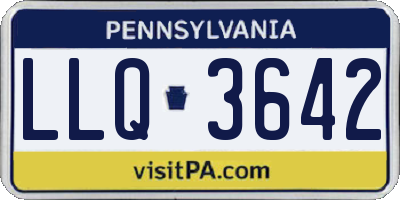 PA license plate LLQ3642