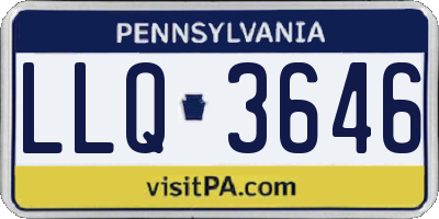 PA license plate LLQ3646
