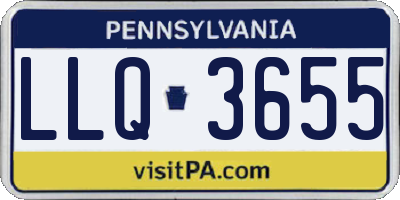 PA license plate LLQ3655
