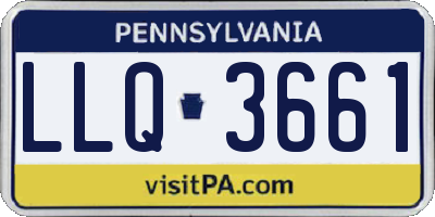 PA license plate LLQ3661