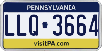 PA license plate LLQ3664