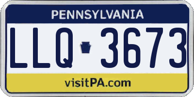 PA license plate LLQ3673