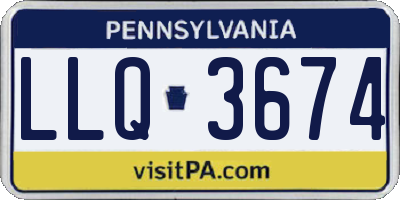 PA license plate LLQ3674