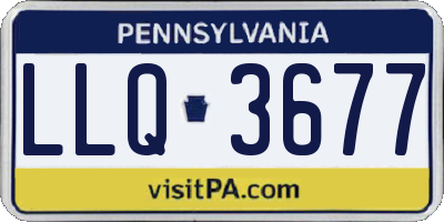 PA license plate LLQ3677