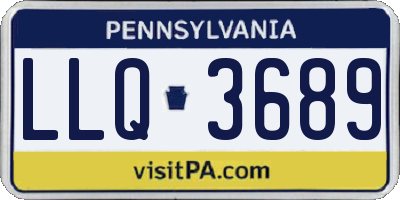 PA license plate LLQ3689