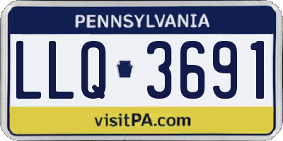PA license plate LLQ3691