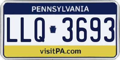 PA license plate LLQ3693