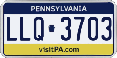 PA license plate LLQ3703