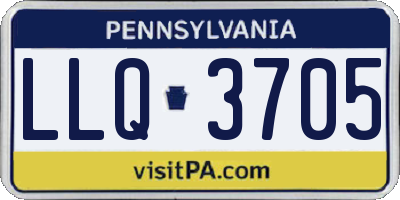 PA license plate LLQ3705