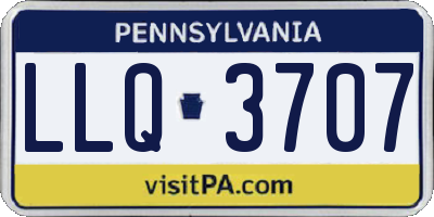 PA license plate LLQ3707