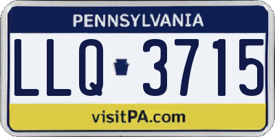 PA license plate LLQ3715