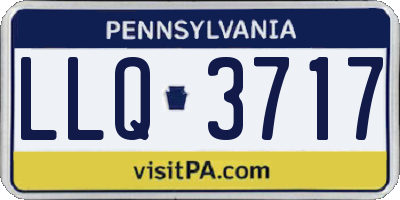 PA license plate LLQ3717