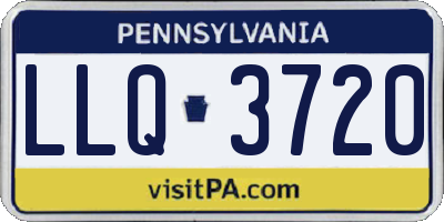 PA license plate LLQ3720