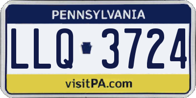 PA license plate LLQ3724