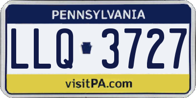 PA license plate LLQ3727