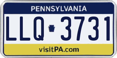 PA license plate LLQ3731