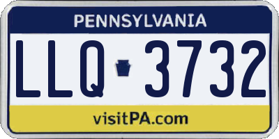 PA license plate LLQ3732