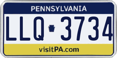 PA license plate LLQ3734