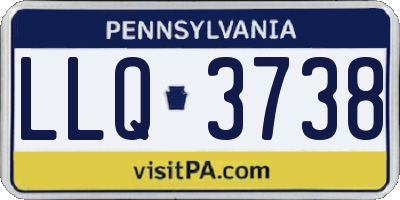 PA license plate LLQ3738