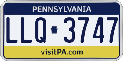 PA license plate LLQ3747
