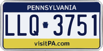 PA license plate LLQ3751