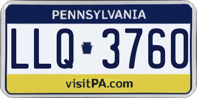 PA license plate LLQ3760
