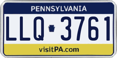 PA license plate LLQ3761