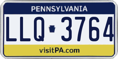 PA license plate LLQ3764