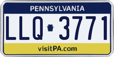 PA license plate LLQ3771